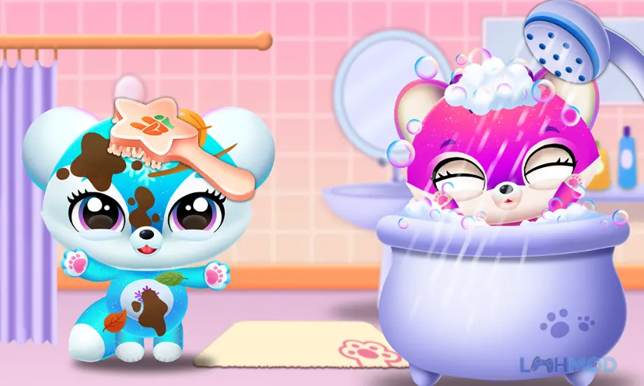 Ảnh 3 của Tải Kitty Pet Friend My Cat House Mod Apk 2.01 (Miễn phí Phần thưởng) cho Android iOs Mèo con vui vẻ trong ngôi nhà đã được trang trí