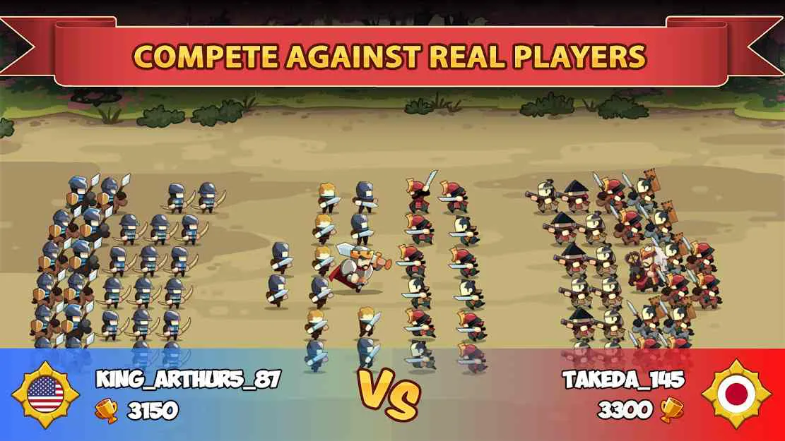 Ảnh 3 của Tải game Knights and Glory Mod APK 2.1.5 (Auto Win) Giao diện game Knights and Glory