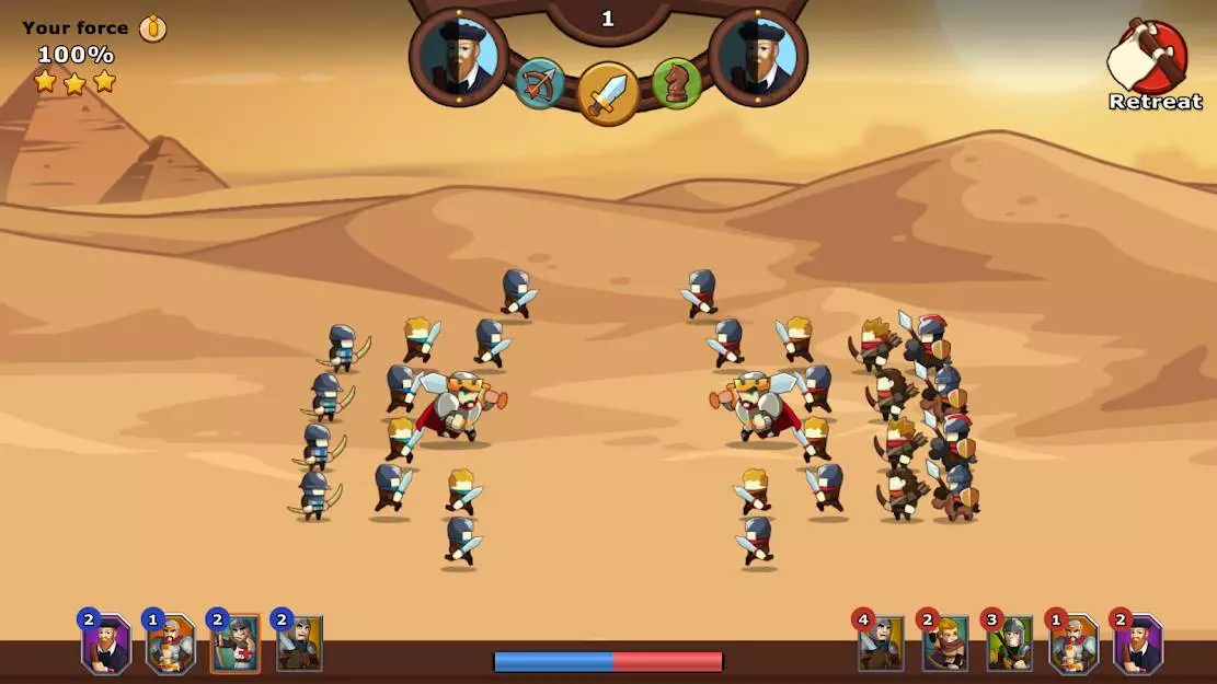 Ảnh 4 của Tải game Knights and Glory Mod APK 2.1.5 (Auto Win) Các đơn vị chiến đấu trong Knights and Glory