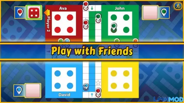 Ảnh 4 của Tải Ludo King MOD APK v8.8.0.301 (Miễn Phí Vật Phẩm) cho Android iOS Các chế độ chơi đa dạng trong Ludo King như đấu trực tuyến