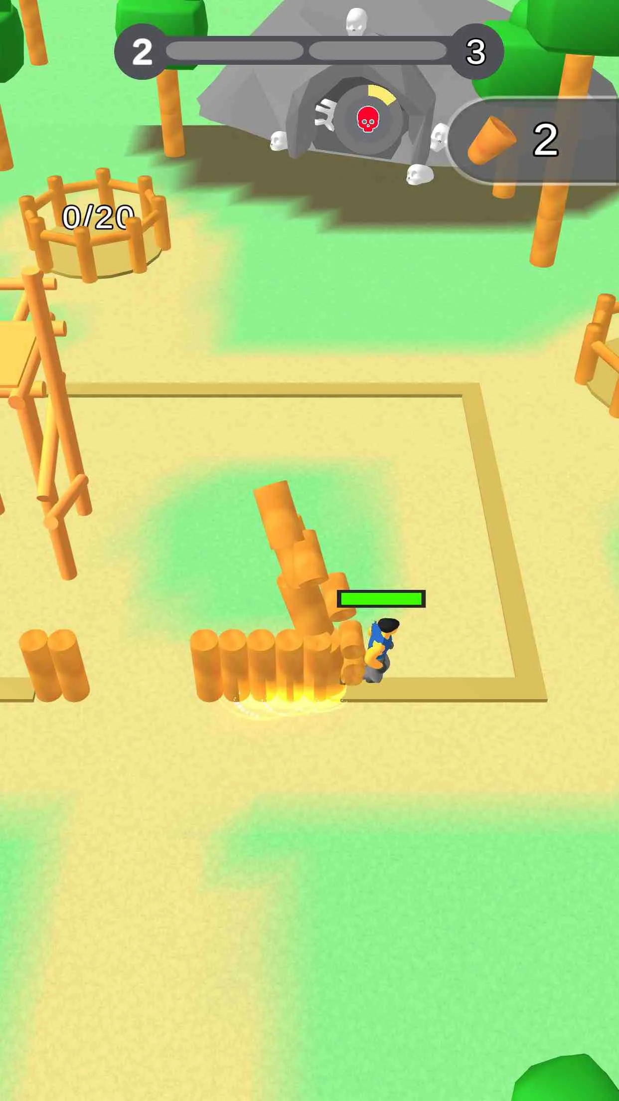 Ảnh 4 của Tải game Lumbercraft Mod APK 2.3.1 (Vô Hạn Tiền) Màn hình xây dựng căn cứ trong game Lumbercraft