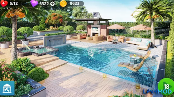 Ảnh 4 của Tải Makeover Master: Zen Match MOD APK 1.0.44 (Vô hạn tiền) Android iOS Màn hình kết quả sau khi hoàn thành một màn giải đố Zen Match