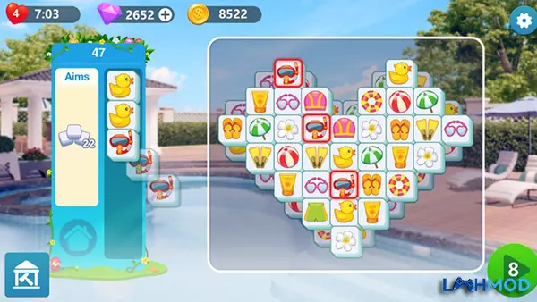 Ảnh 5 của Tải Makeover Master: Zen Match MOD APK 1.0.44 (Vô hạn tiền) Android iOS Một cảnh ngôi nhà được trang trí đẹp mắt trong game Makeover Master