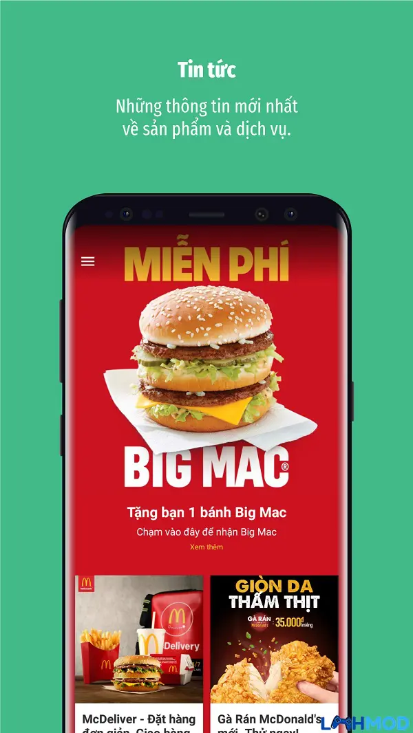 Ảnh 2 của Tải McDonald’s Apk 2.52.0 cho Android, IOS Khách hàng sử dụng ứng dụng McDonald's trên điện thoại