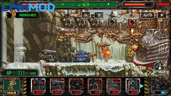 Ảnh 2 của Metal Slug 3 MOD APK 2.0 (Trò chơi đầy đủ) Android Cảnh chiến đấu trong Metal Slug 3 MOD