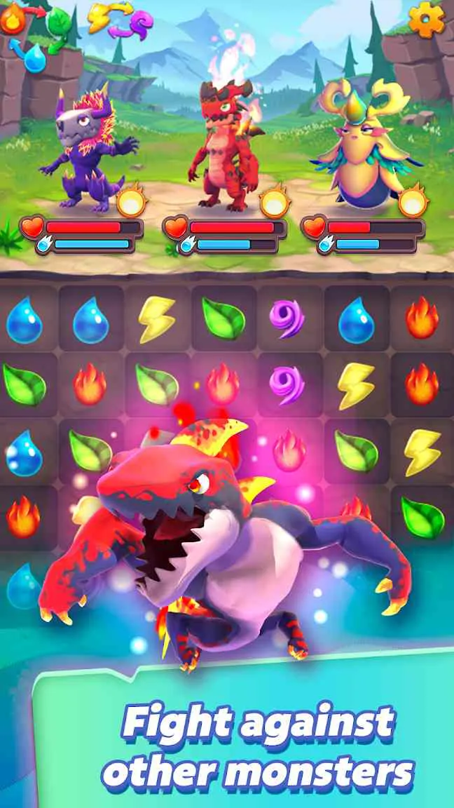 Ảnh 3 của Tải game Monster Tales Mod APK 0.4.100 (Menu, Sát Thương, Bất Tử) Giao diện chọn quái vật và đội hình trong Monster Tales