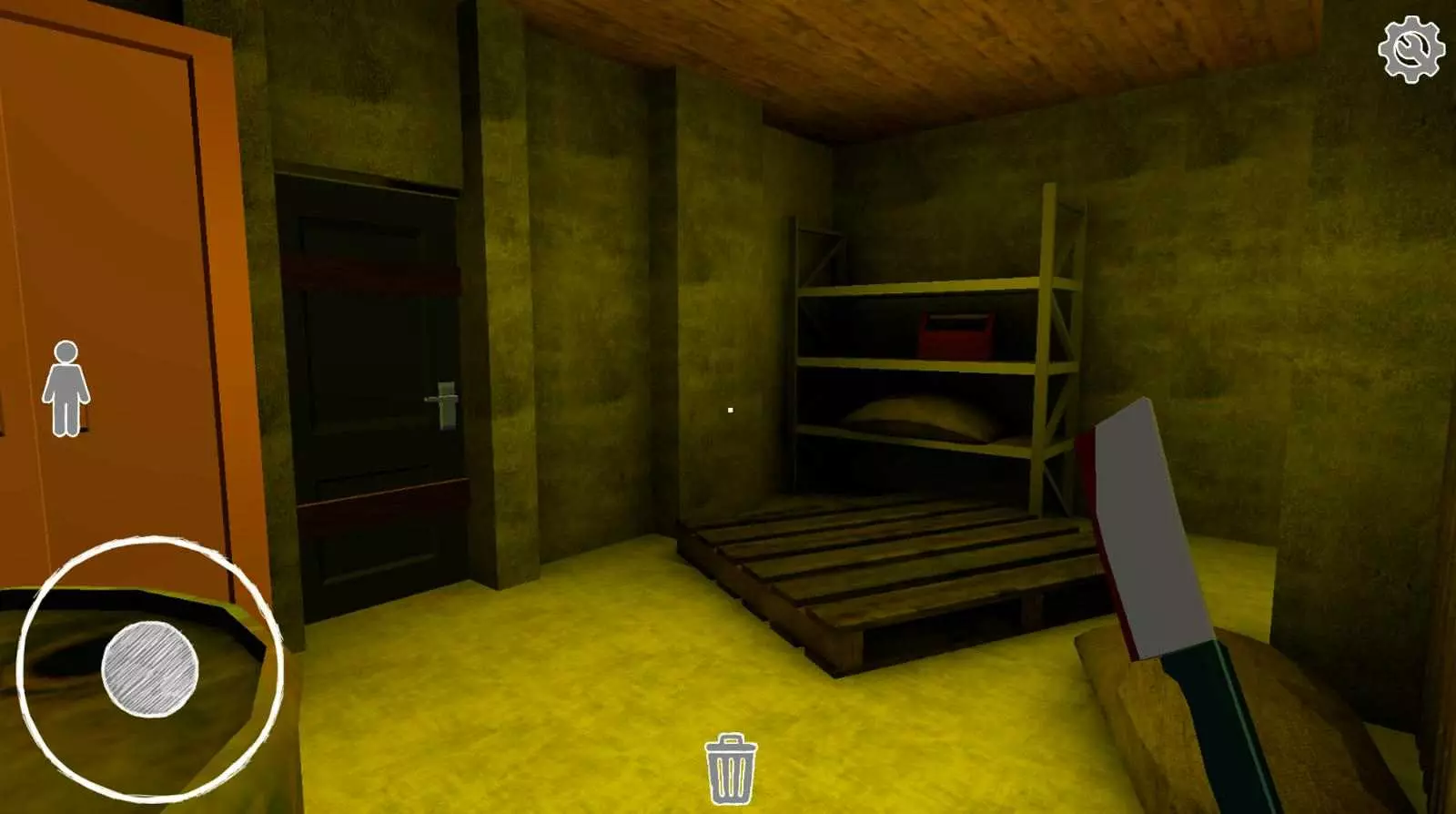 Ảnh 4 của Tải game Mr. Dog: Scary Story of Son Mod APK v1.6.24 (Dumb Enemies, Không Quảng Cáo) Giao diện game Mr. Dog với các vật phẩm và không gian kinh dị
