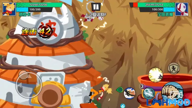 Ảnh 2 của Tải MR.KungFu Mod Apk 1.6 (Vô hạn tiền) cho Android Giao diện chiến đấu trong Mr.KungFu Mod
