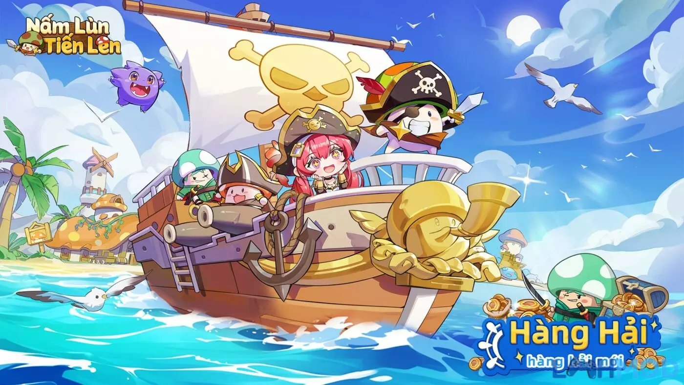 Ảnh 2 của Tải Hack Nấm Lùn Tiến Lên Apk 2.0.28 (Mod menu, Mở khóa) Cảnh nấm dũng sĩ chiến đấu trong thế giới kỳ ảo của Hack Nấm Lùn Tiến Lên