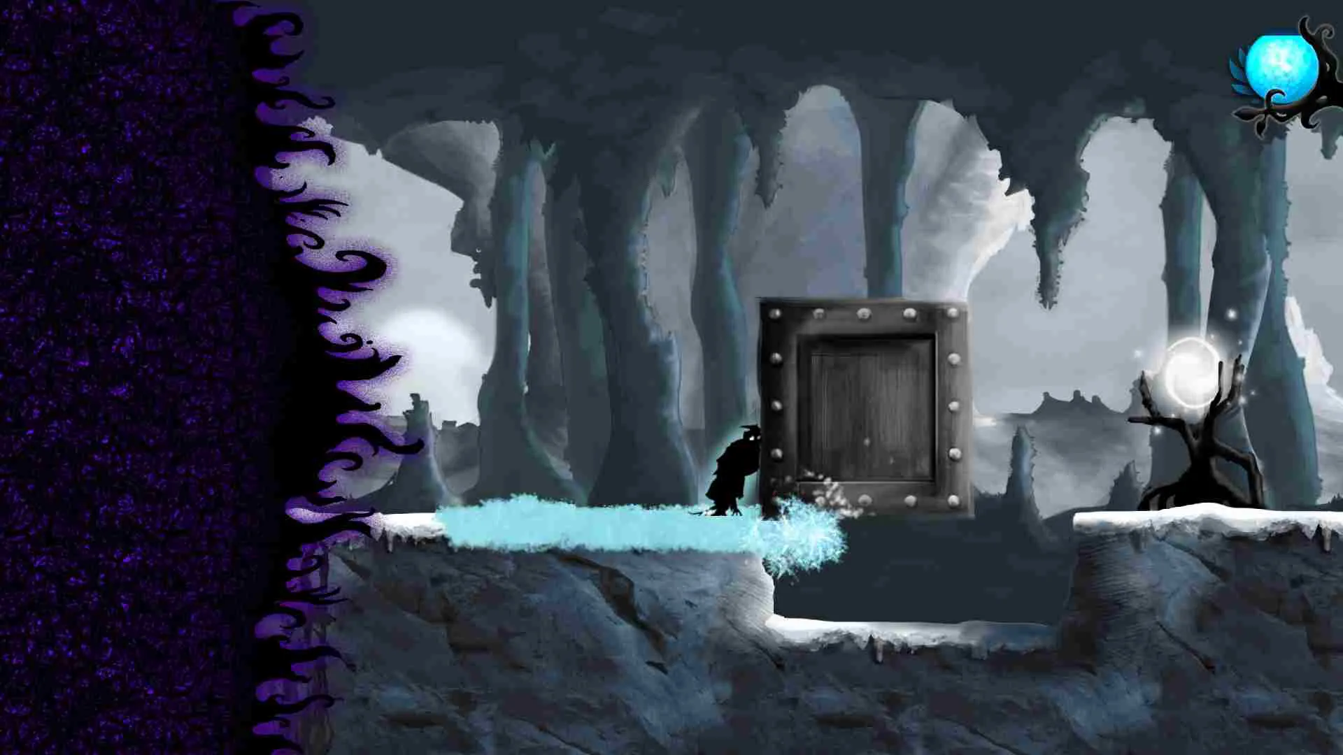 Ảnh 2 của Tải game Nihilumbra Mod APK v4 (Mở Khóa) Born trong Nihilumbra Mod đang chạy trốn khỏi bóng tối