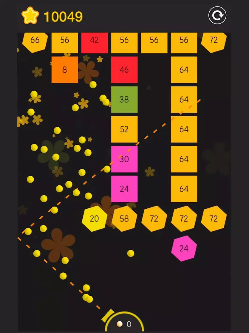 Ảnh 3 của Tải game Nonstop Balls Mod APK v1.3.6 (Vô Hạn Tiền) Thêm một cảnh game Nonstop Balls với hiệu ứng va chạm và phá vỡ khối gạch