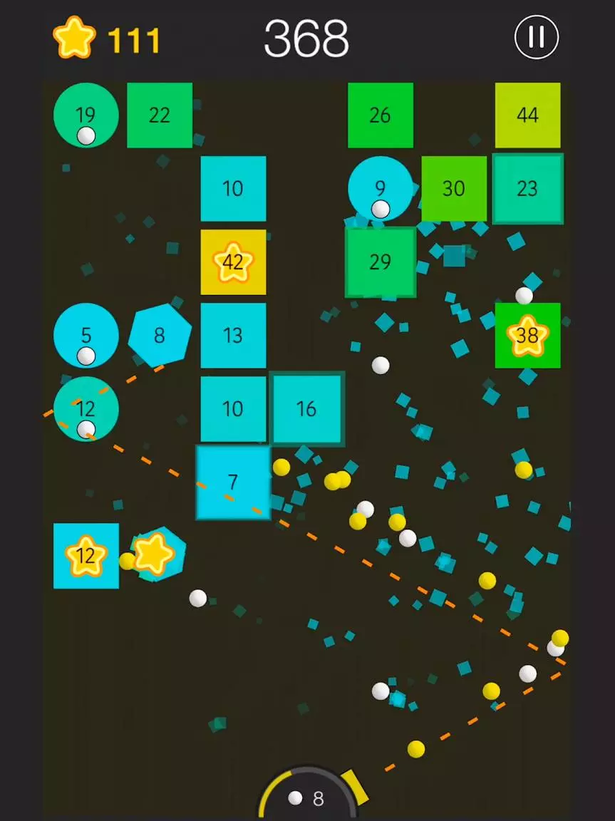 Ảnh 4 của Tải game Nonstop Balls Mod APK v1.3.6 (Vô Hạn Tiền) Hình ảnh tổng quan game Nonstop Balls Mod với phong cách đồ họa 2D tối giản