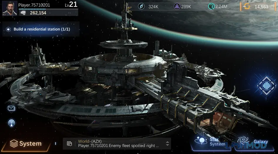 Ảnh 3 của Tải Nova Iron Galaxy Apk 0.0.71 cho Android iOs Cảnh chiến đấu giữa các hạm đội tàu vũ trụ