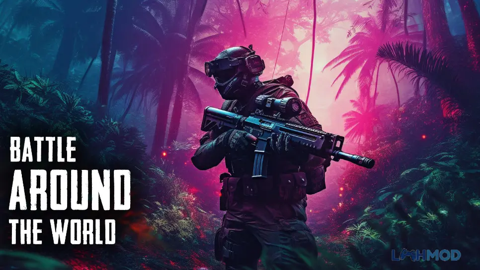 Ảnh 2 của Tải Offline Player Squad Fire Gun Mod Apk 5.5 (Bất Tử) cho Android iOs Hình ảnh một kho vũ khí được mở khóa sẵn sàng cho người chơi