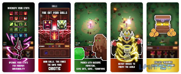 Ảnh 1 của Tải One Tower Idle Tower Defense Mod Apk 1.0 (Unlimited Gem, God Mode) cho Android iOs Giao diện chiến đấu trong One Tower Idle Tower Defense Mod với tháp đang tấn công quái vật