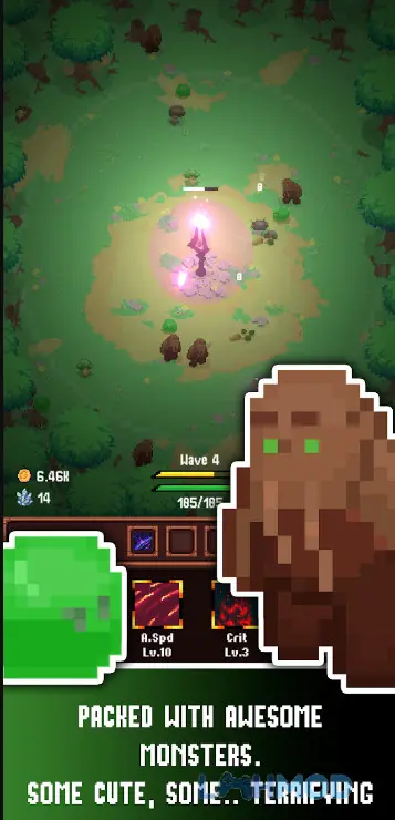 Ảnh 3 của Tải One Tower Idle Tower Defense Mod Apk 1.0 (Unlimited Gem, God Mode) cho Android iOs Bản đồ và lối đi của quái vật trong game One Tower Idle Tower Defense Mod