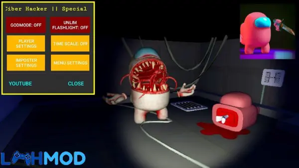 Ảnh 2 của Online Imposter 3D MOD APK 9.4.5 (Vô hiệu hóa kẻ thù) Một cảnh chơi game Online Imposter 3D với phi hành đoàn và môi trường 3D