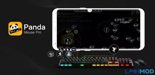 Ảnh 3 của Tải Panda Mouse Pro Apk v5.9 – Bản Mod Cho Android Hình ảnh minh họa Panda Mouse Pro Apk đang hỗ trợ kết nối bàn phím và chuột
