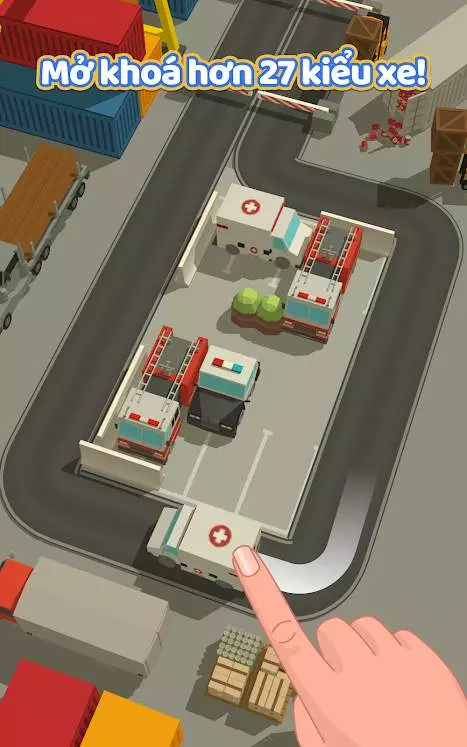 Ảnh 4 của Tải game Parking Jam 3D Mod APK 0.119.1 (Vô Hạn Tiền) Màn hình kết thúc level trong Parking Jam 3D Mod, hiển thị phần thưởng