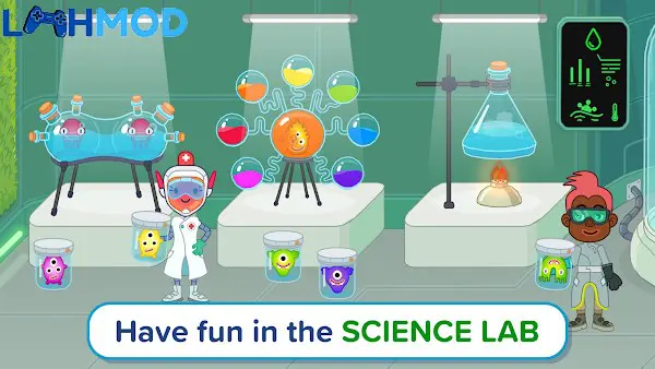 Ảnh 4 của Pepi Hospital 2: Flu Clinic MOD APK 1.1.2 (Mở khóa) Giao diện chọn nhân vật hoặc tương tác trong game Pepi Hospital 2