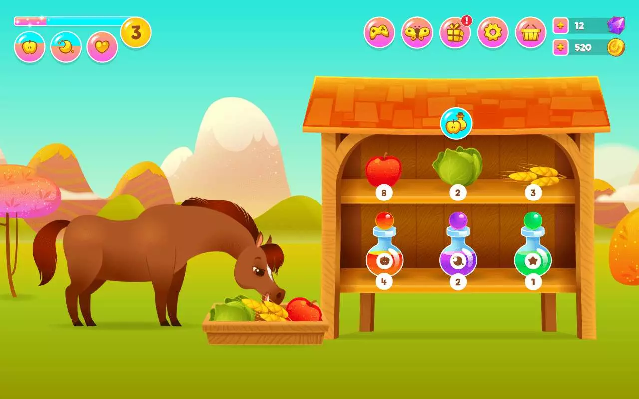 Ảnh 3 của Tải game Pixie the Pony Mod APK 1.50 ( Vô hạn tiền ) Giao diện tùy chỉnh trang trại và chú ngựa trong Pixie the Pony mod APK