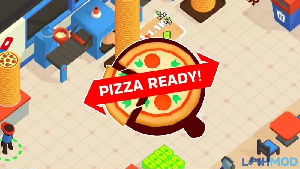 Ảnh 1 của Tải Hack Pizza Ready Mod Apk v48.0.0 (Mod Vô Hạn Tiền, Kim Cương) Giao diện bếp bánh nhộn nhịp trong Pizza Ready Mod Apk