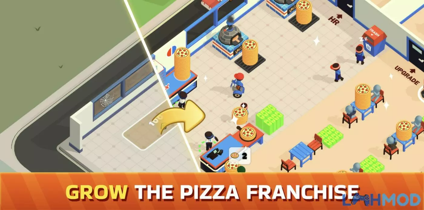 Ảnh 2 của Tải Hack Pizza Ready Mod Apk v48.0.0 (Mod Vô Hạn Tiền, Kim Cương) Cửa hàng pizza đang phát triển với nhiều khách hàng và trang trí đẹp mắt