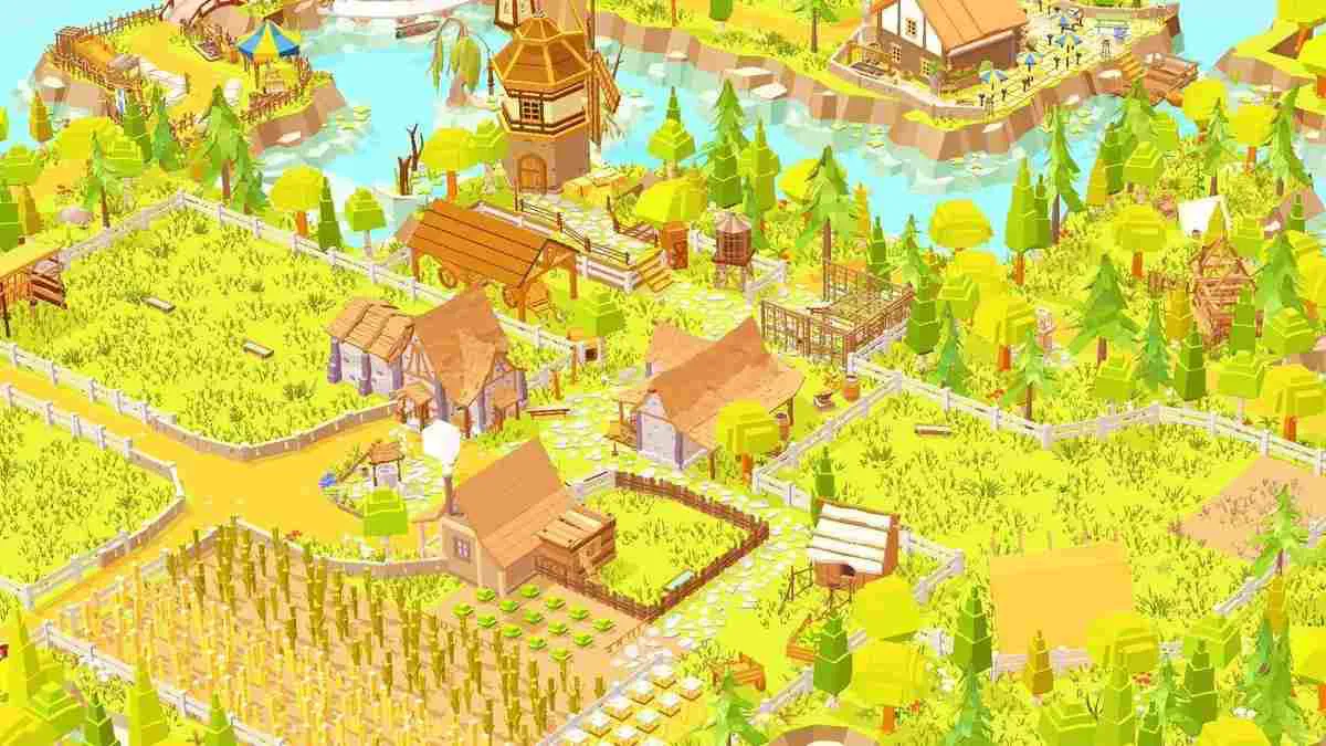 Ảnh 2 của Tải game Pocket Build Mod APK 3.92 (Menu, Vô Hạn Tiền) Alt text mô tả một công trình xây dựng phức tạp với nhiều chi tiết và màu sắc