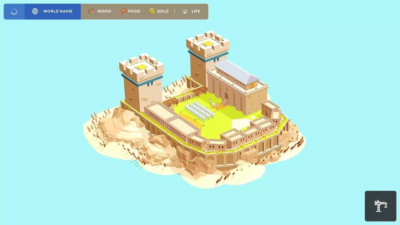 Ảnh 3 của Tải game Pocket Build Mod APK 3.92 (Menu, Vô Hạn Tiền) Alt text mô tả một trang trại rộng lớn với nhiều loại cây trồng và vật nuôi khác nhau