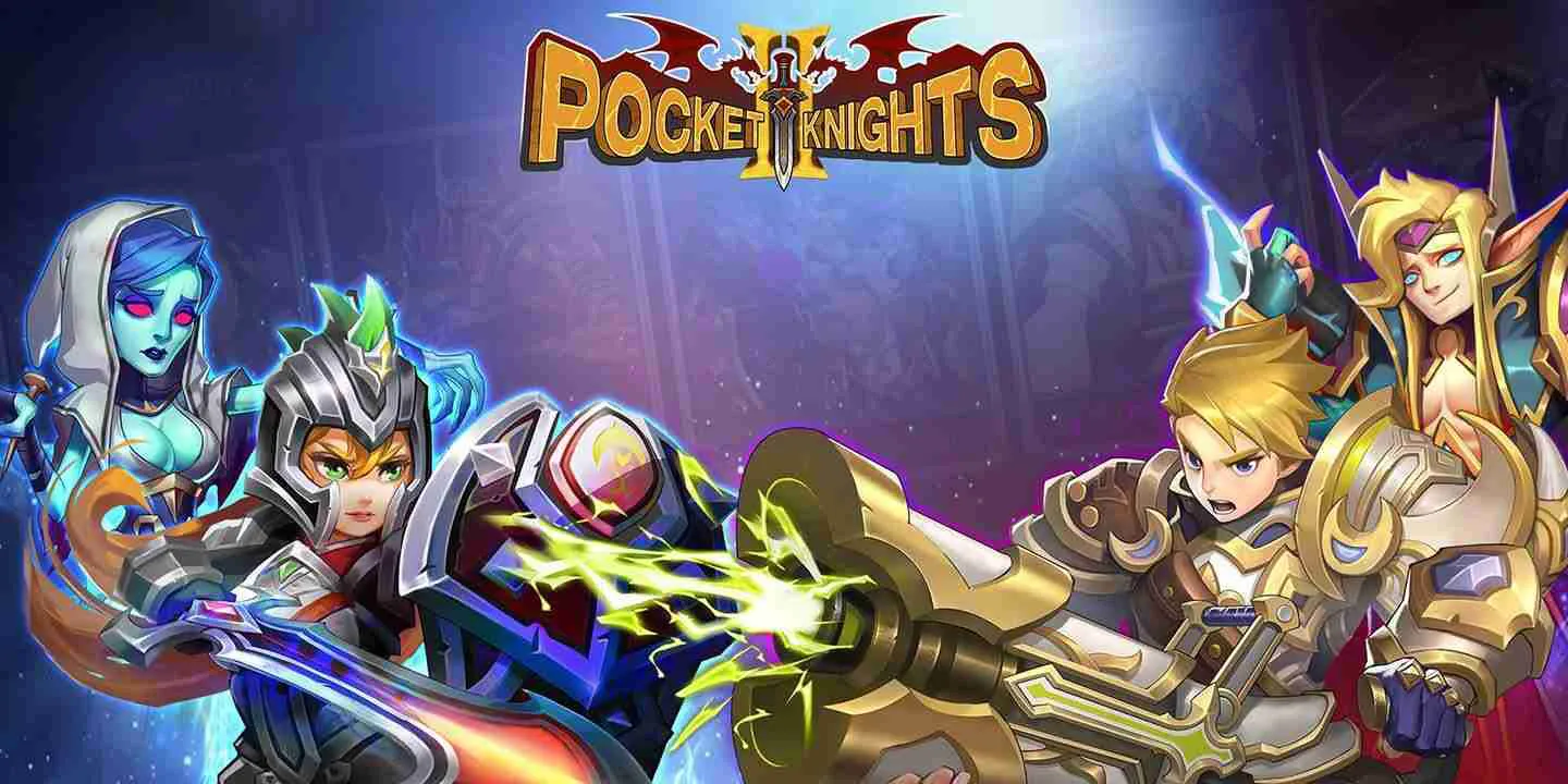 Ảnh 2 của Pocket Knights 2 Mod APK 3.1.3 (Hồi Chiêu Nhanh, Bất Tử, Sát Thương Cao) Giao diện chiến đấu của Pocket Knights 2