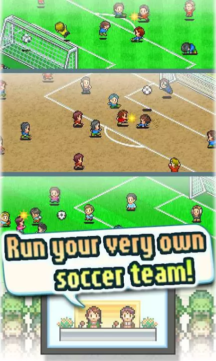 Ảnh 1 của Tải game Pocket League Story 2 Mod APK 2.1.6 (Vô Hạn Tiền) Thủ môn chuẩn bị cản phá trong trận đấu của Pocket League Story 2