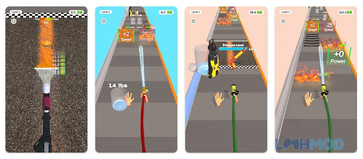Ảnh 4 của Tải Pressure Washing Run Mod Apk 2.1.0 (Vô Hạn Tiền) cho Android iOs Màn hình kết thúc cấp độ và bảng xếp hạng trong Pressure Washing Run Mod