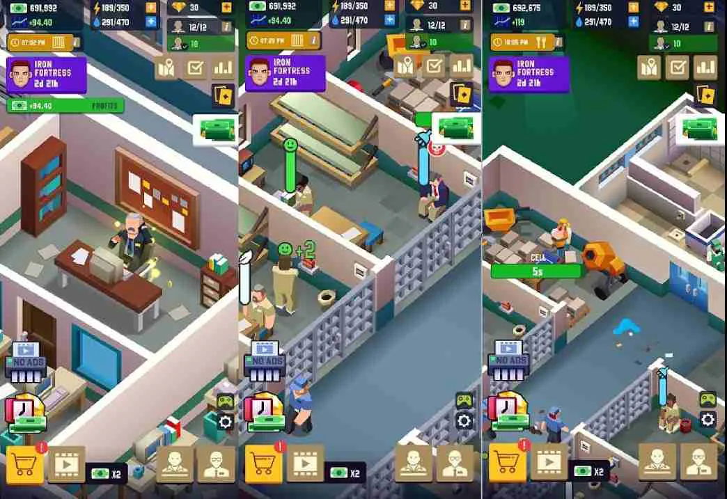 Ảnh 3 của Tải game Prison Empire Tycoon Mod APK 2.7.8 (Menu, Vô Hạn Tiền) Quản lý tù nhân trong Prison Empire Tycoon Mod