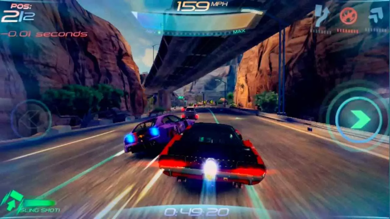 Ảnh 4 của Rival Gears Racing Mod APK 1.1.5 (Menu, Vô Hạn Tiền) Cảnh bứt tốc trên đường đua tương lai