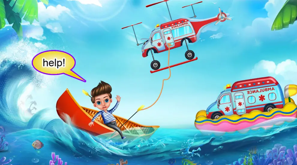 Ảnh 4 của Tải Robo Rescue Apk 1.3 cho Android iOs Robot cứu thương đang làm nhiệm vụ trên đường