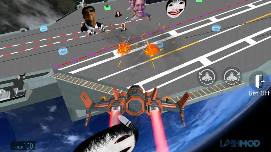 Ảnh 3 của Tải Sandbox In Space Mod Apk 1.0 (Free Rewards) cho Android iOs Giao diện điều khiển trong game Sandbox In Space Mod