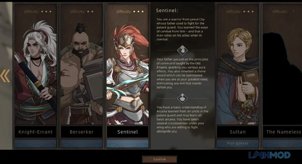 Ảnh 3 của Tải Sands of Salzaar Mod Apk 1.0.22 (Vô Hạn Tiền) cho Android iOs Giao diện nhân vật và kỹ năng trong game Sands of Salzaar