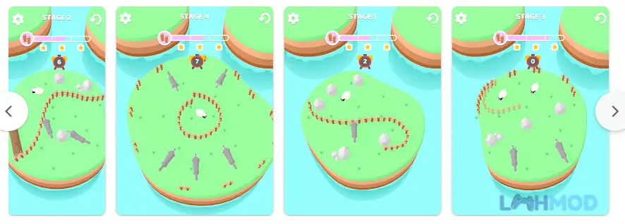 Ảnh 3 của Tải Save the Sheep 3D Apk 0.4.1 cho Android iOs Giao diện giải đố của Save the Sheep 3D trên màn hình điện thoại