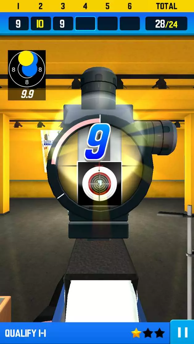 Ảnh 2 của Shooting Champion Mod APK 1.1.7 (Menu, Free Guns +999999) Vận động viên đang ngắm bắn mục tiêu