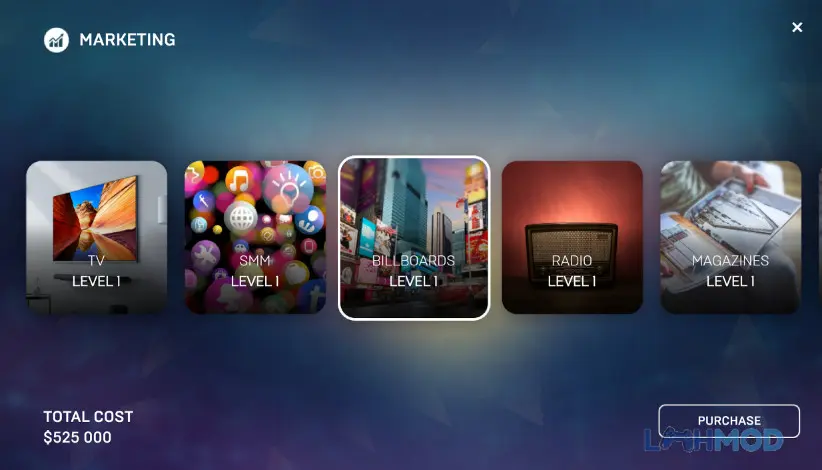 Ảnh 3 của Tải Smartphone Tycoon 2 Mod Apk 3.0.7 (Vô Hạn Tiền) Android iOs Màn hình quản lý công ty và tuyển dụng nhân viên trong Smartphone Tycoon 2