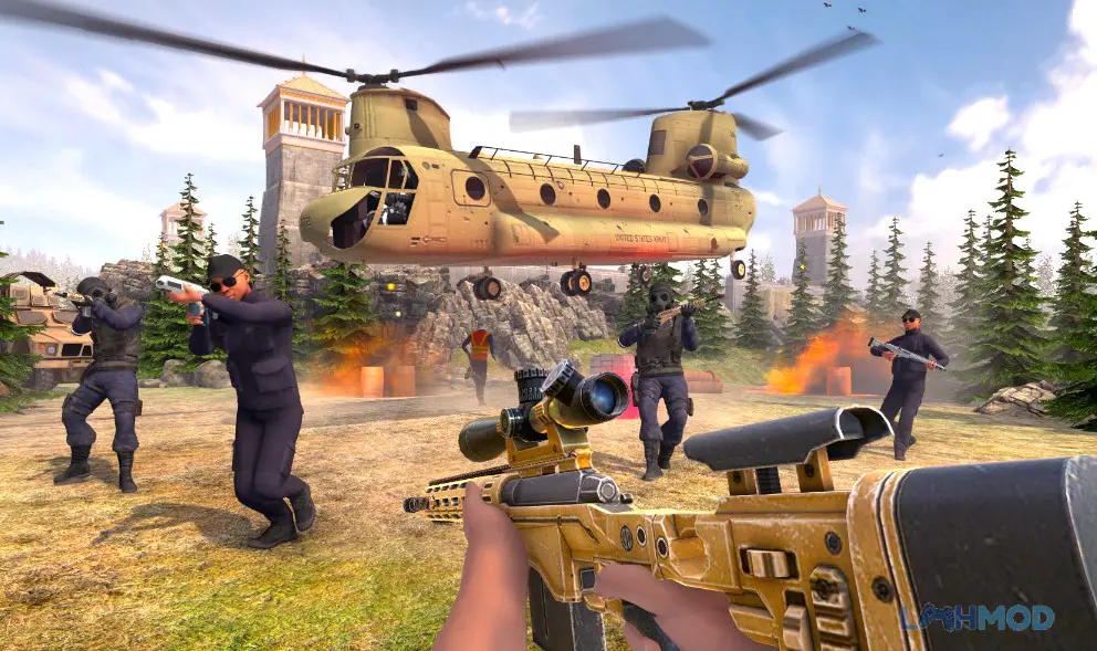 Ảnh 1 của Tải Sniper Shooter Apk 1.39 cho Android iOs Giao diện bắn tỉa trong game Sniper Shooter