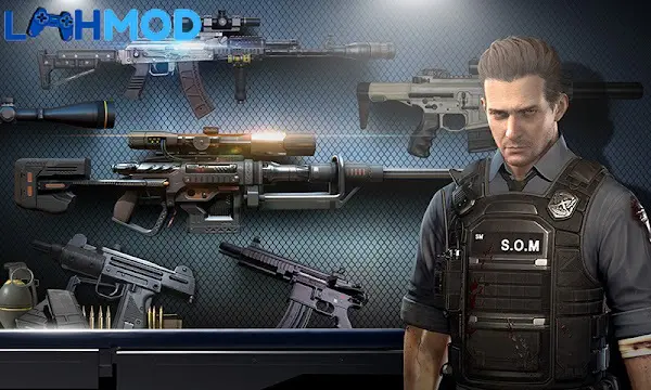 Ảnh 1 của Sniper2 : 3D City Hunter MOD APK 1.7.0 (Vô hạn tiền) Xạ thủ đang ngắm bắn mục tiêu trong Sniper2 3D City Hunter