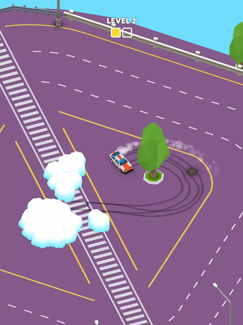 Ảnh 1 của Tải game Snow Drift Mod APK v1.0.34 (Mở Khoá Tất Cả Xe) Cảnh xe đua đang drift trên đường tuyết trắng xóa trong Snow Drift Mod