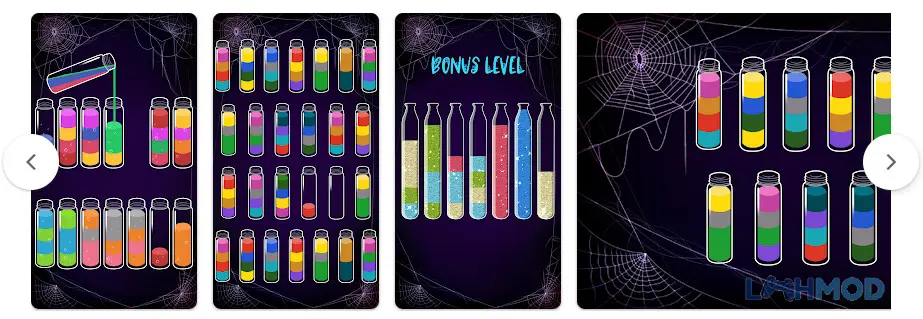 Ảnh 2 của Tải Soda Sort Apk 18.0.0 cho Android iOs Các chai chất lỏng màu sắc trong một màn chơi Soda Sort