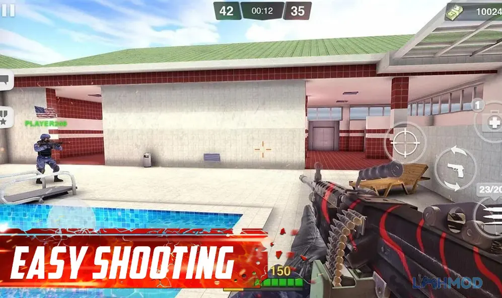 Ảnh 4 của Tải Special Ops Online FPS PVP Mod Apk 3.33 (Vô Hạn Tiền) cho Android iOs Thao tác chiến đấu trong Special Ops Online FPS PVP