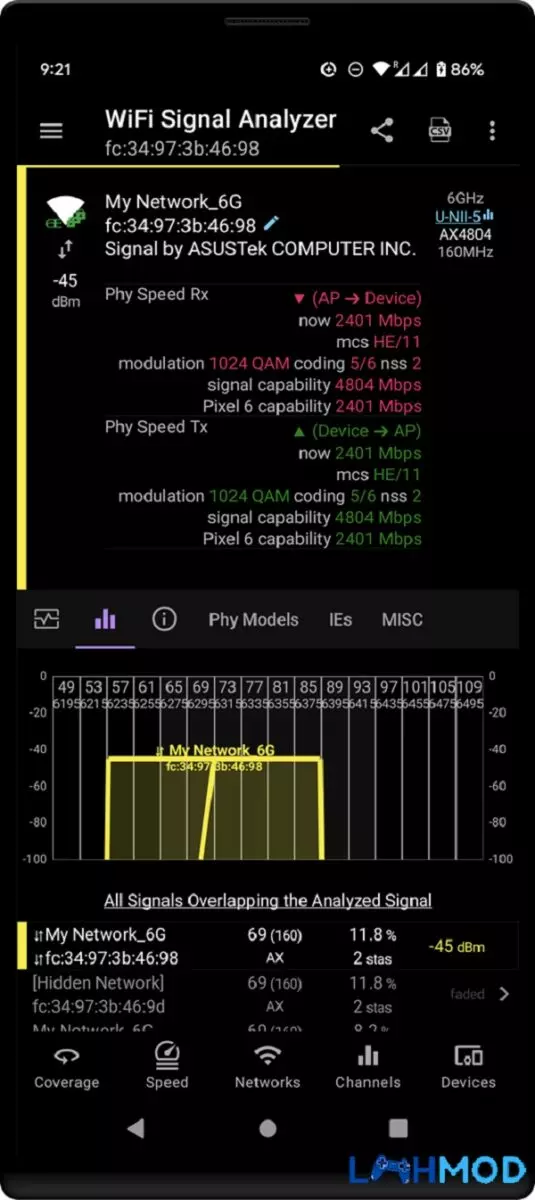 Ảnh 4 của Speed Test & Wifi Analyzer Mod Apk 2.0.76 (Mở khóa Pro) Danh sách các thiết bị đang kết nối mạng Wi-Fi