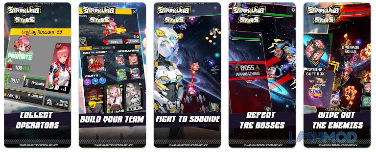 Ảnh 2 của Tải Starkling Stars Mod Apk 10 (Menu, Damage Multiplier, God Mode) cho Android iOs Nữ chiến binh Starkling Stars trong trận chiến