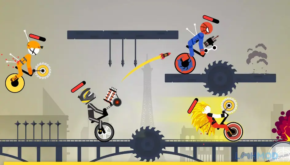 Ảnh 2 của Tải Stickman Racing Apk 1.0.12 cho Android iOs Người que điều khiển xe máy tránh bẫy trên đường
