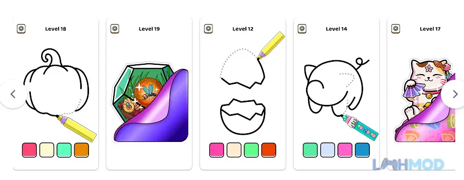 Ảnh 3 của Tải Stiker Art ASMR Color Pages Apk v1.9.5 cho Android iOs Thế giới sticker đa dạng trong Sticker Art ASMR Color Pages Mod Apk