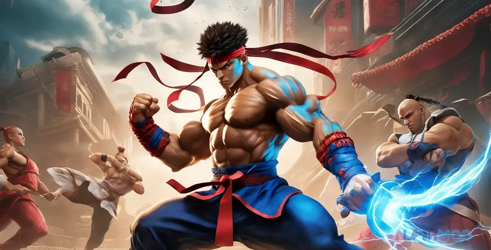 Ảnh 3 của Tải Street Fighting Karate Fighter Apk 0.7 cho Android iOs Cảnh chiến đấu kịch tính giữa hai võ sĩ trong Street Fighting Karate Fighter